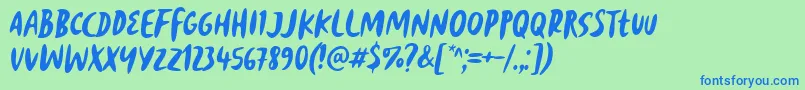 Fonte Reborn Revolt Font by 7NTypes – fontes azuis em um fundo verde