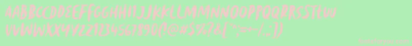 Reborn Revolt Font by 7NTypes Font – Pink Fonts on Green Background