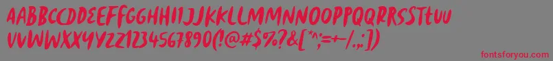 Reborn Revolt Font by 7NTypes Font – Red Fonts on Gray Background