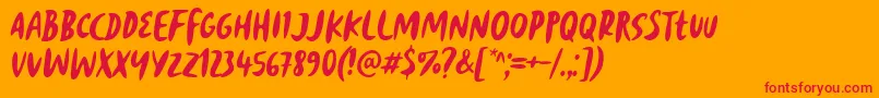 Reborn Revolt Font by 7NTypes Font – Red Fonts on Orange Background