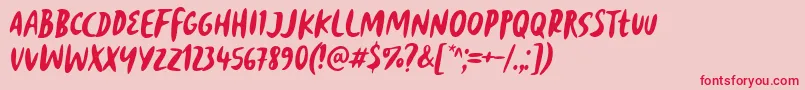 Reborn Revolt Font by 7NTypes Font – Red Fonts on Pink Background
