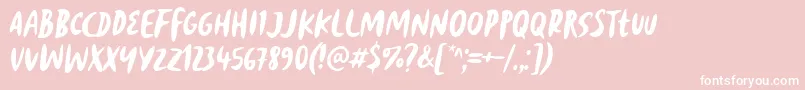 Reborn Revolt Font by 7NTypes Font – White Fonts on Pink Background