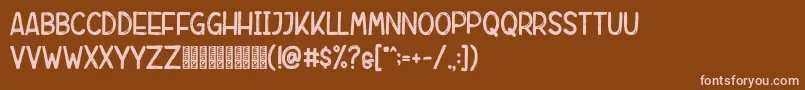 Шрифт Rebrush Demo – розовые шрифты на коричневом фоне