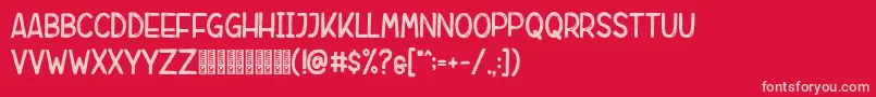Rebrush Demo Font – Pink Fonts on Red Background