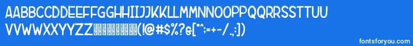 Rebrush Demo Font – White Fonts on Blue Background