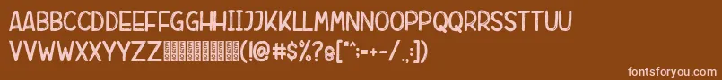 Шрифт Rebrush Demo – розовые шрифты на коричневом фоне