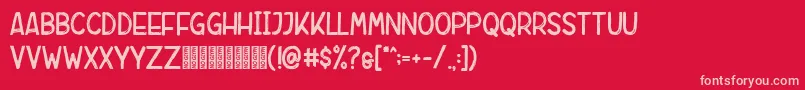 Rebrush Demo Font – Pink Fonts on Red Background