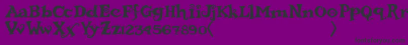 Fonte rebucked – fontes pretas em um fundo violeta