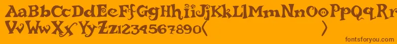 rebucked Font – Brown Fonts on Orange Background