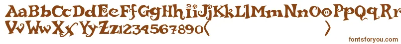 rebucked-fontti – ruskeat fontit valkoisella taustalla