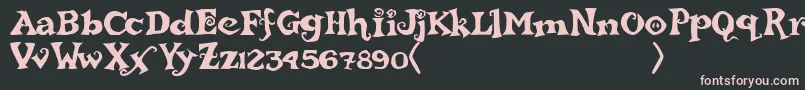 rebucked Font – Pink Fonts on Black Background
