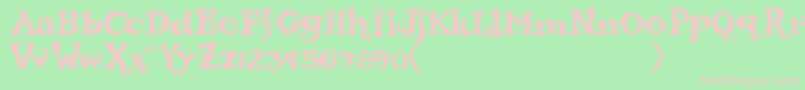 rebucked Font – Pink Fonts on Green Background
