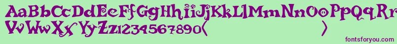 rebucked Font – Purple Fonts on Green Background