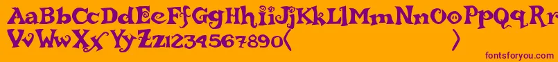 rebucked Font – Purple Fonts on Orange Background