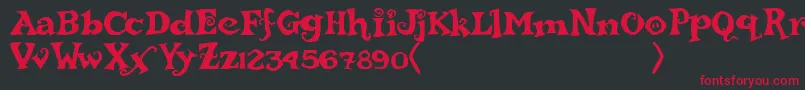 rebucked Font – Red Fonts on Black Background