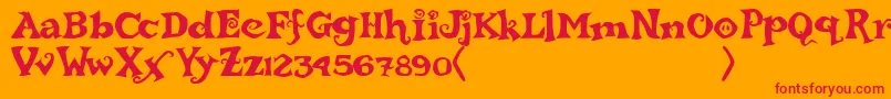 rebucked Font – Red Fonts on Orange Background