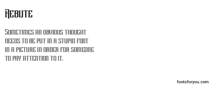 Review of the Rebute Font