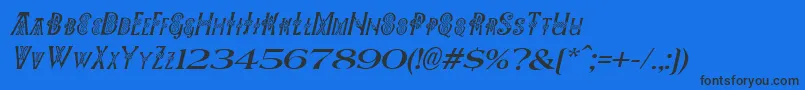 Pees Font – Black Fonts on Blue Background