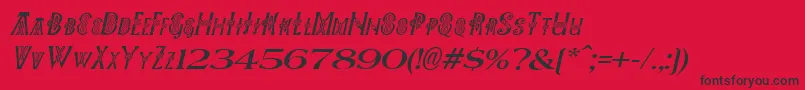 fuente Pees – Fuentes Negras Sobre Fondo Rojo