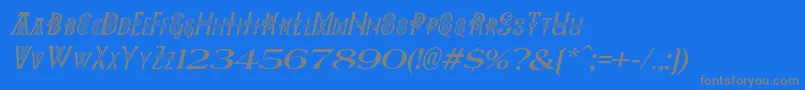 Pees Font – Gray Fonts on Blue Background