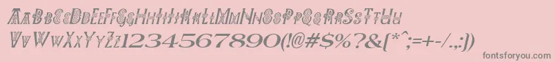 Pees Font – Gray Fonts on Pink Background