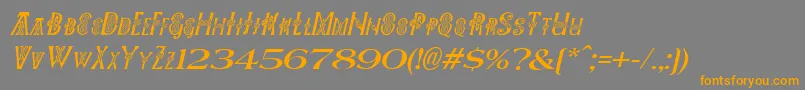 Pees Font – Orange Fonts on Gray Background