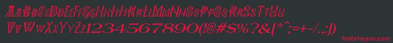 Pees Font – Red Fonts on Black Background