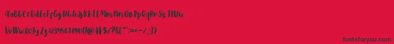 Reckless Brush Font – Black Fonts on Red Background