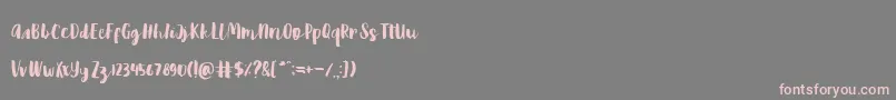 Reckless Brush Font – Pink Fonts on Gray Background