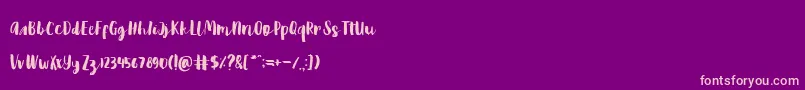 Reckless Brush Font – Pink Fonts on Purple Background