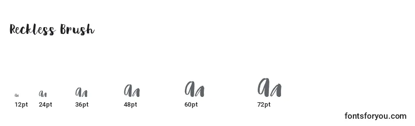 Reckless Brush Font Sizes