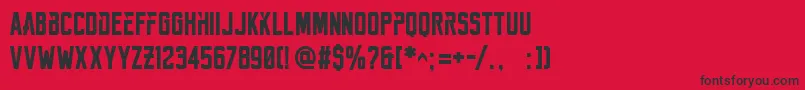 Reckoner Bold Font – Black Fonts on Red Background