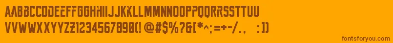 Reckoner Bold Font – Brown Fonts on Orange Background
