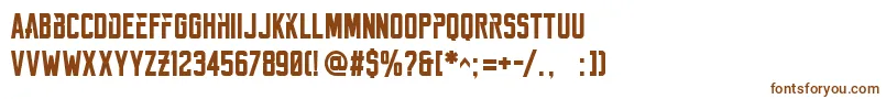 フォントReckoner Bold – 白い背景に茶色のフォント