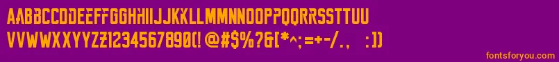 Reckoner Bold Font – Orange Fonts on Purple Background