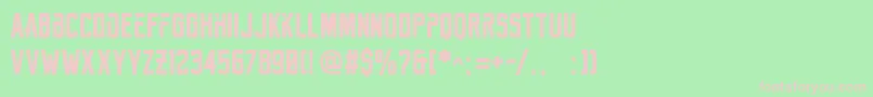 Reckoner Bold Font – Pink Fonts on Green Background