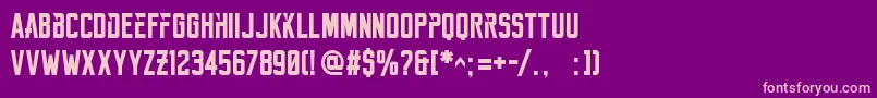 Reckoner Bold Font – Pink Fonts on Purple Background