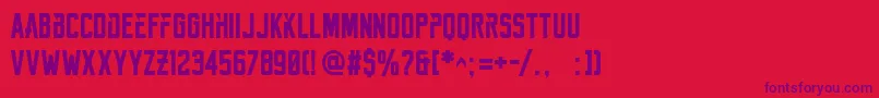 Reckoner Bold Font – Purple Fonts on Red Background