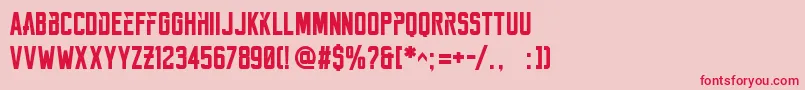 フォントReckoner Bold – ピンクの背景に赤い文字