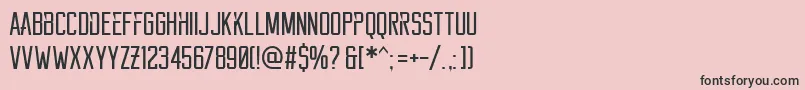 Reckoner Font – Black Fonts on Pink Background