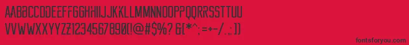Reckoner Font – Black Fonts on Red Background