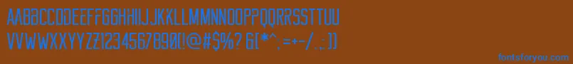 Reckoner Font – Blue Fonts on Brown Background