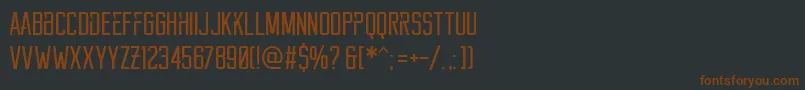 Reckoner Font – Brown Fonts on Black Background