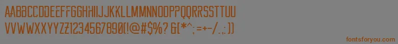 Reckoner Font – Brown Fonts on Gray Background