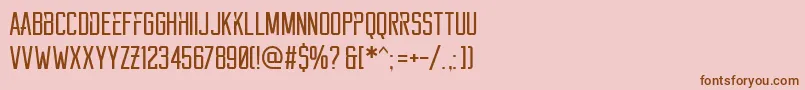 Reckoner Font – Brown Fonts on Pink Background
