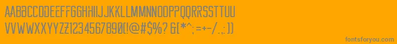Reckoner Font – Gray Fonts on Orange Background