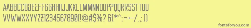 Reckoner Font – Gray Fonts on Yellow Background