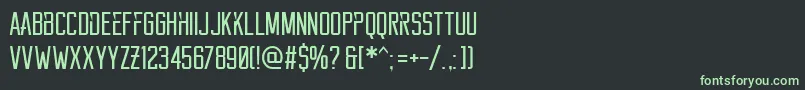 Reckoner Font – Green Fonts on Black Background
