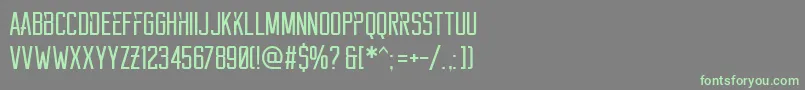 Reckoner Font – Green Fonts on Gray Background