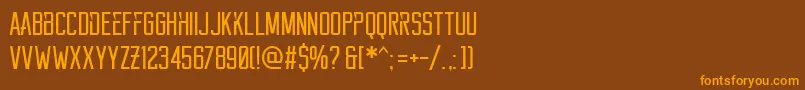 Reckoner Font – Orange Fonts on Brown Background